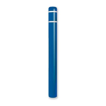 Post Guard Post Guard  Bollard Cover 4.5"Dia. x 64" H, Blue/White Tape CL1385WWT64